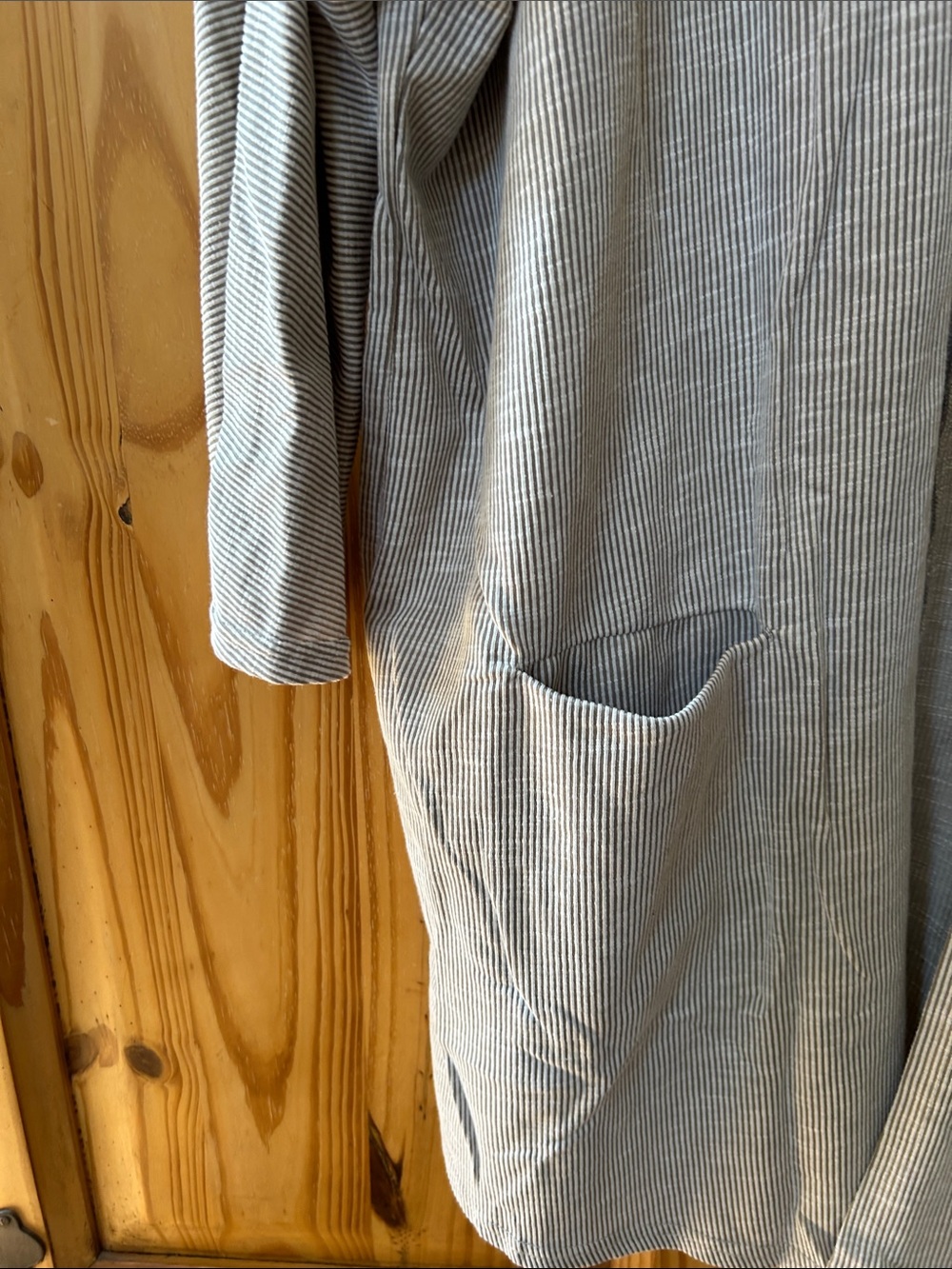 DONNI. Heather Gray Open Ribbed Cardigan with Pockets NWT - Picture 3 of 6